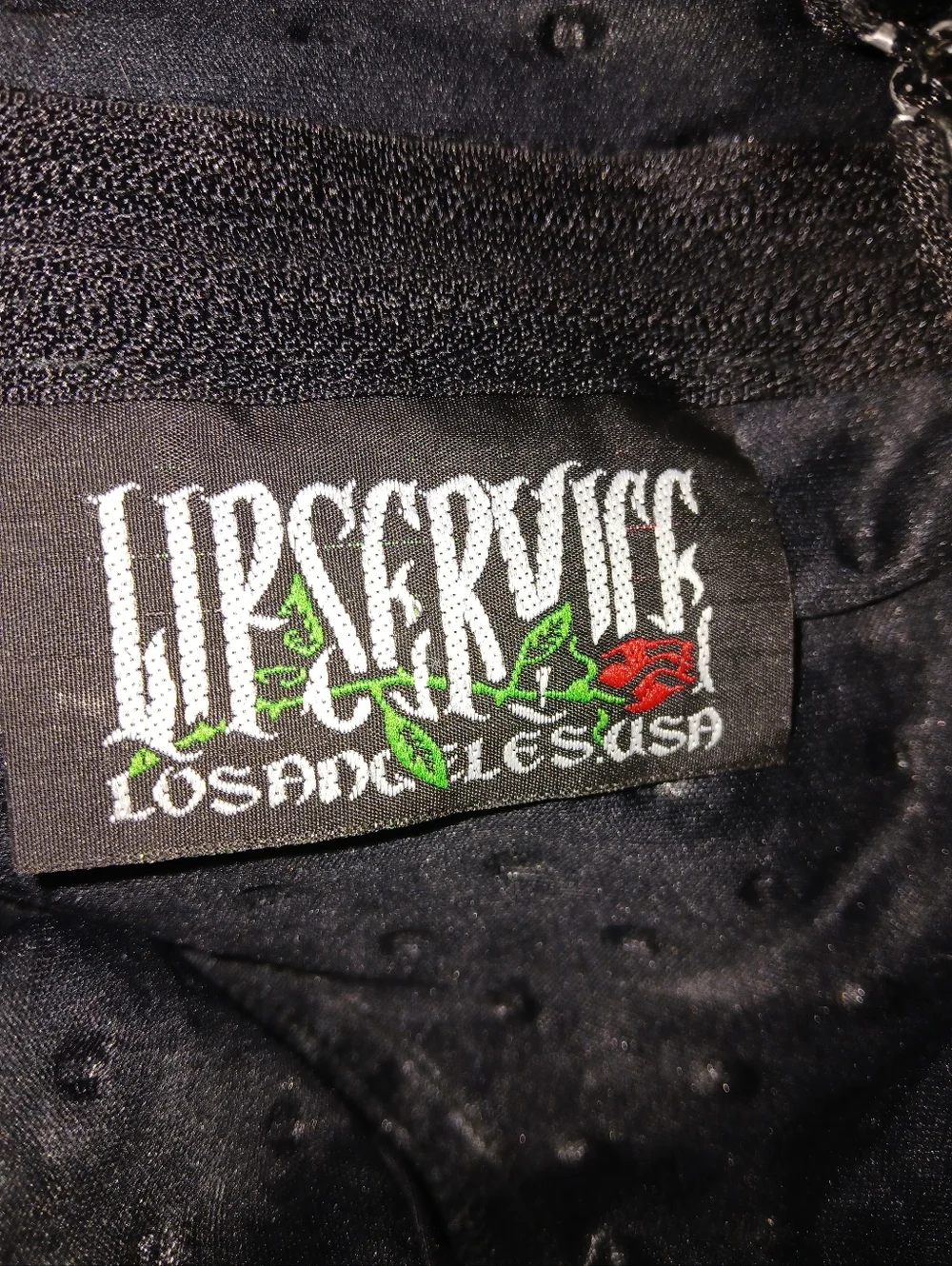 Vintage Lip Service LA Black Gothic  Dress Size Large Y2K - Picture 5 of 5